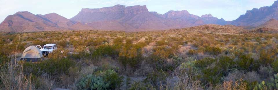 primitive roadside campsite