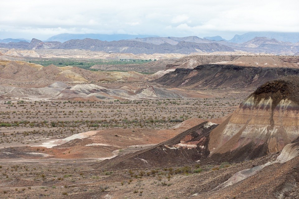 Badlands panorama from Desert Vista campsites