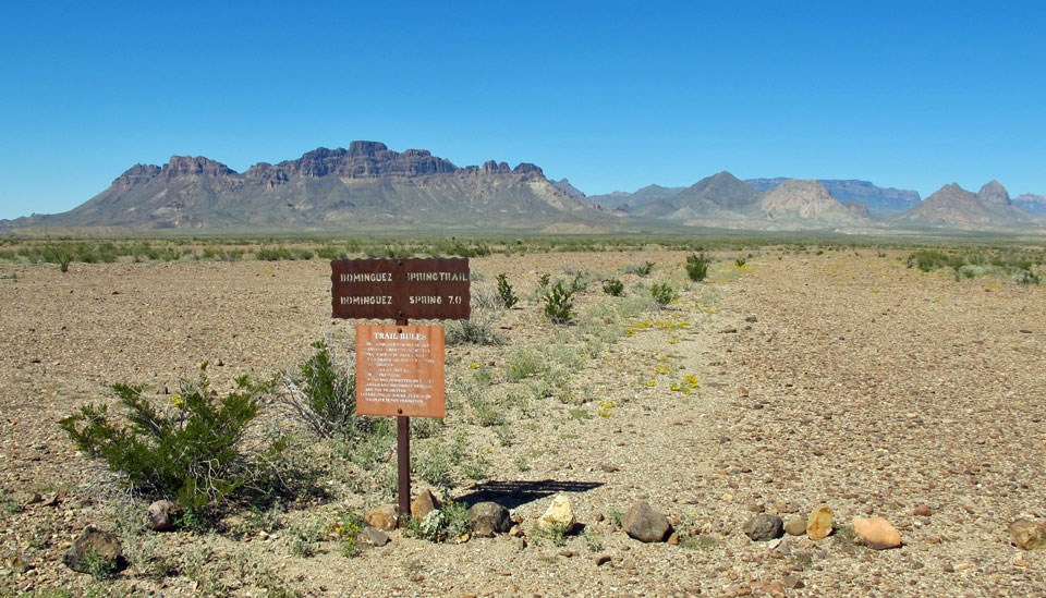 Dominguez Spring Trail Sign