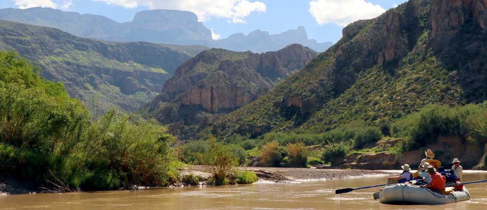 Guided float trip in Boquillas Canyon