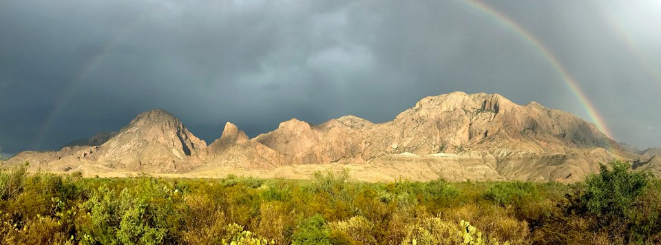 rainbow in the desert