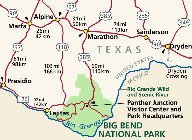 Maps Big Bend National Park U S National Park Service