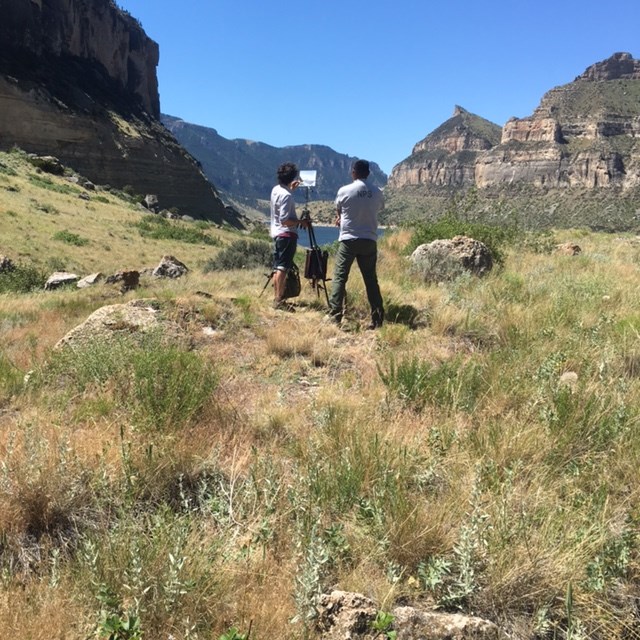 Painting canyon views at Dayboard 9