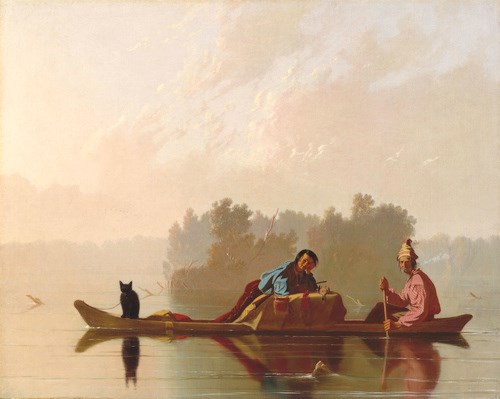 Fur Traders on the Missouri by George Caleb Bingham