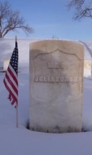 The gravesite of Julia Roach, Custer National Cemetery