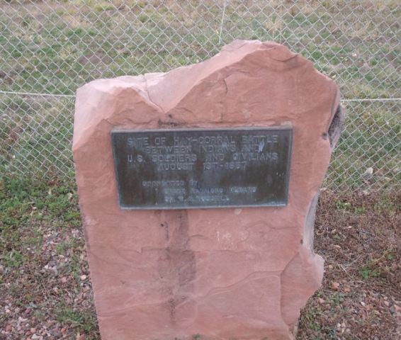 Hayfield fight historic marker Hayfield fight historic marker