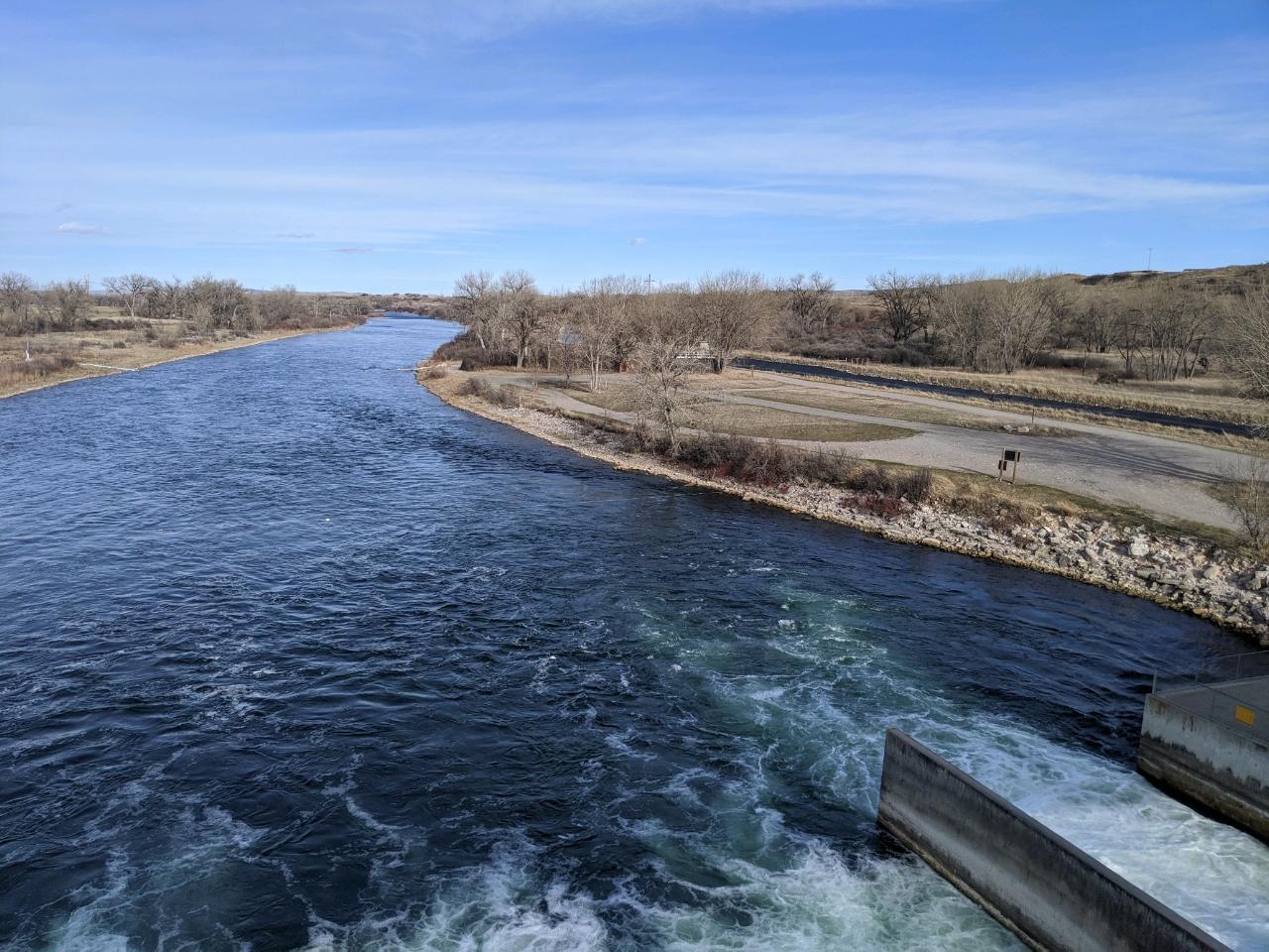 Bighorn River north of Afterbay Dam Bighorn River north of Afterbay Dam