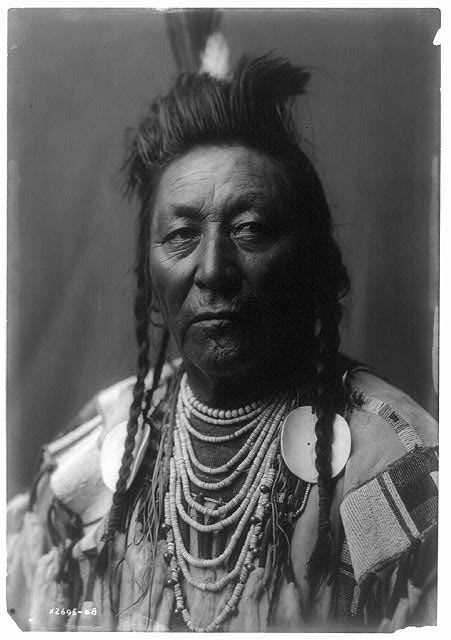 Portrait of Chief Plenty Coups by Edward Curtis (c1908) from the Library of Congress. Portrait of Chief Plenty Coups.