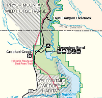 Bighorn Canyon Map Bighorn Canyon Map