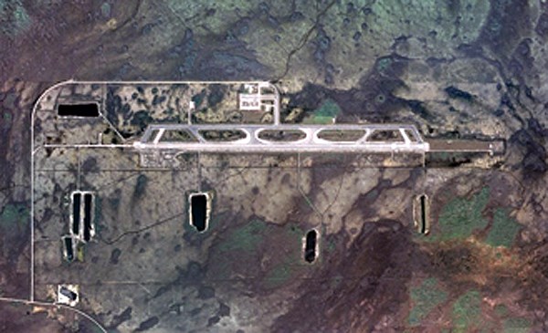 Aerial view of Dade-Collier Training and Transition Airport.