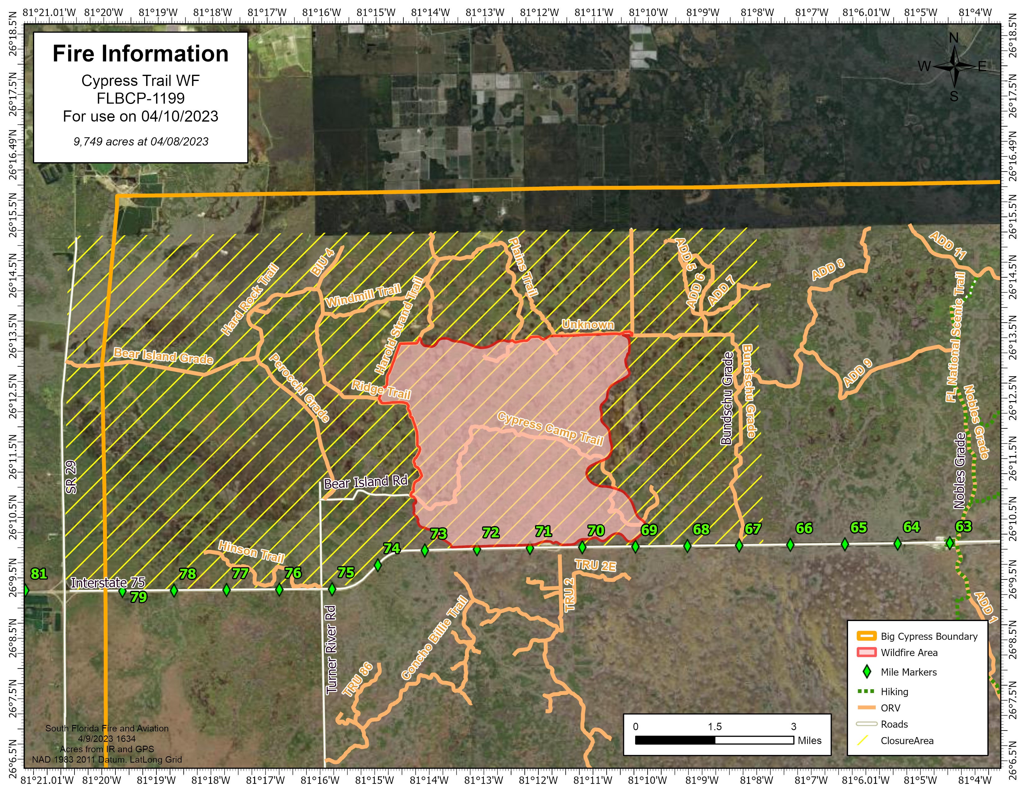 04/10 Cypress Camp Trail Fire Perimeter with Closures 04/10 Cypress Camp Trail Fire Perimeter with Closures