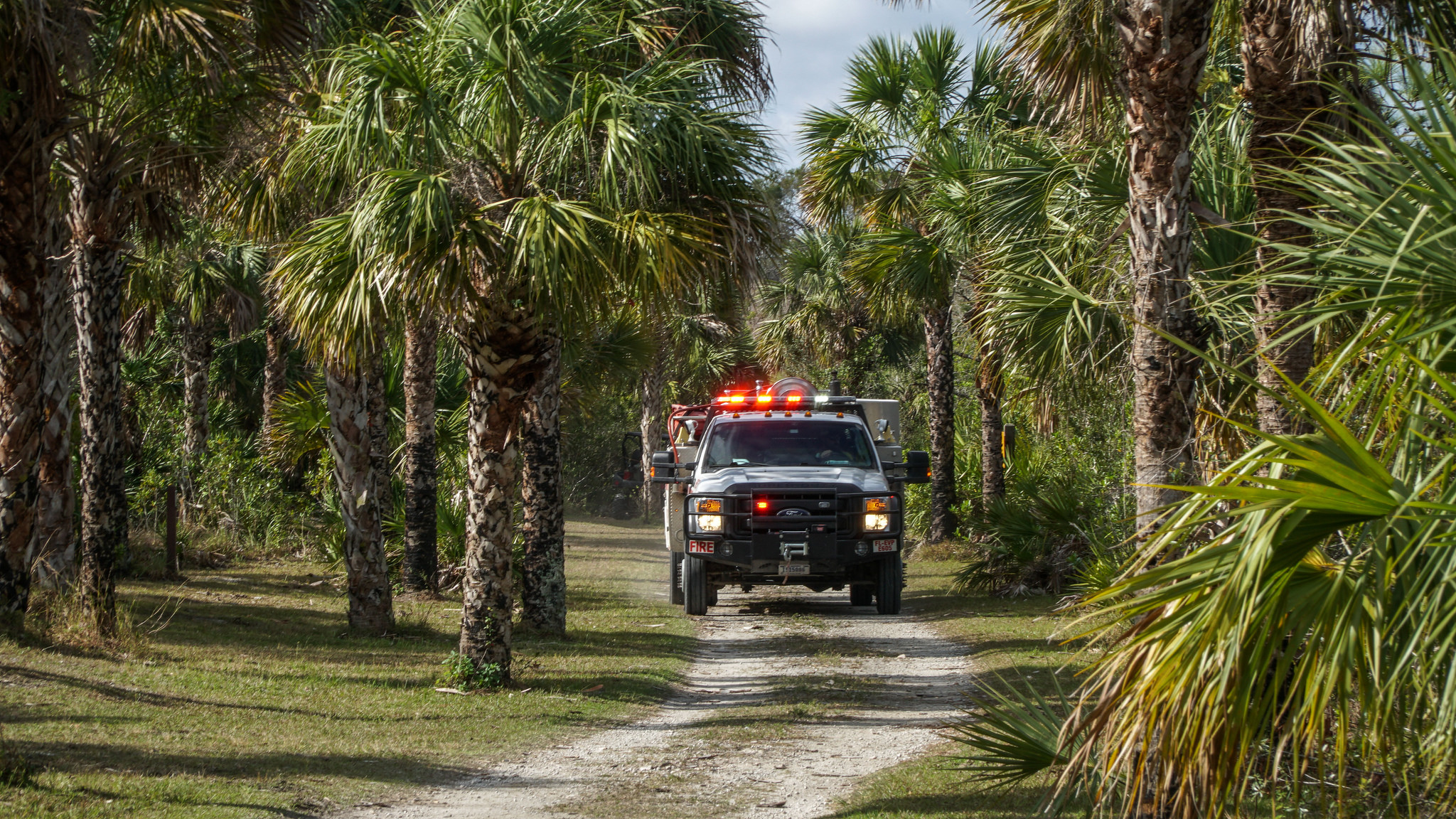 Fire Crews Responding Image showing fire truck responding.