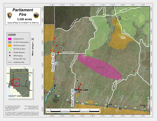 Parliament Fire Burning at Big Cypress National Preserve Parliament Fire Burning at Big Cypress National Preserve