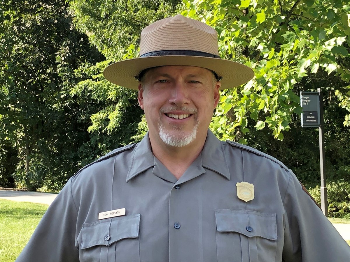 Thomas Forsyth smiling in uniform. Thomas Forsyth smiling in uniform.