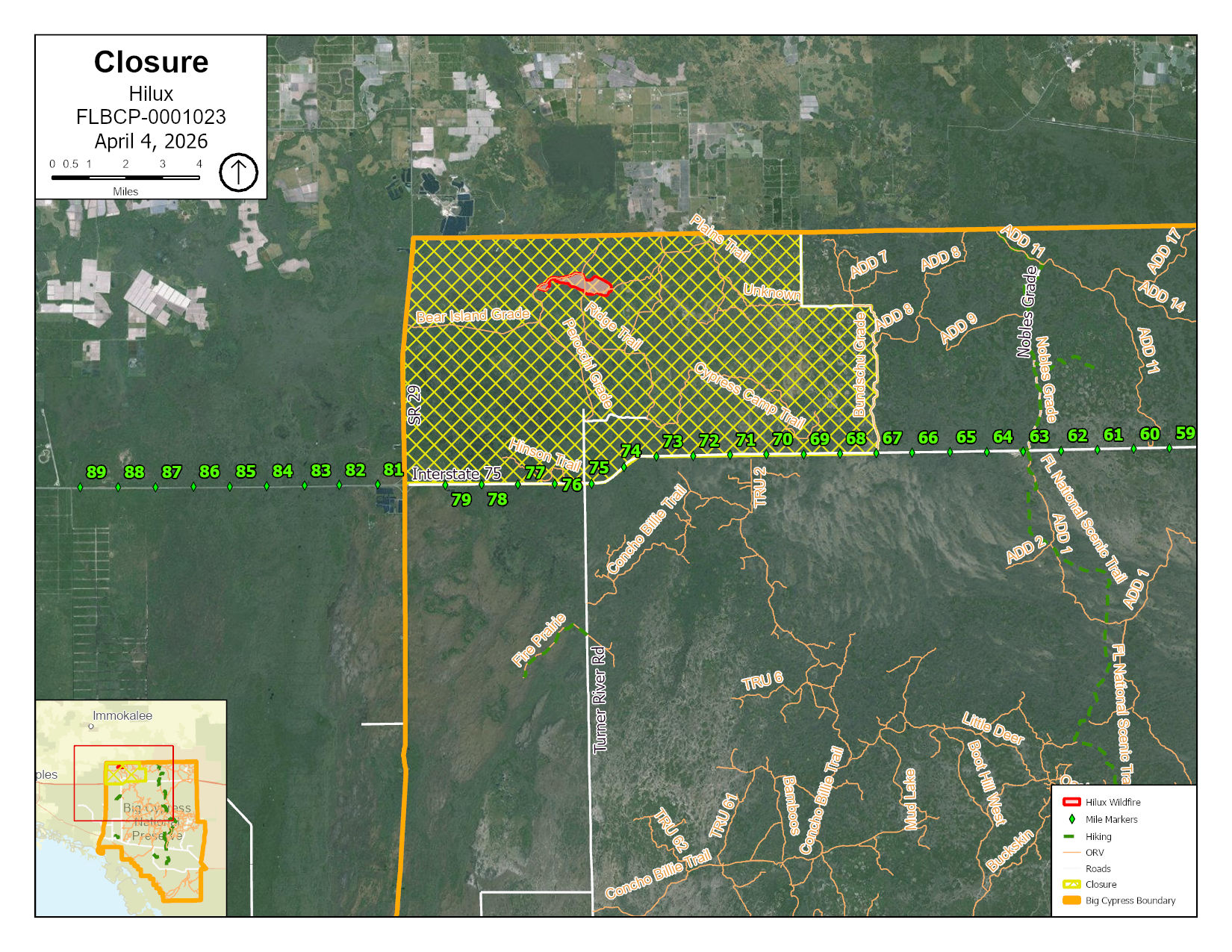 Hilux Fire Area Closure