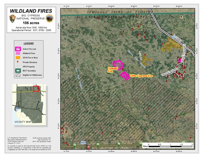 2017 Fire Activity Big Cypress National Preserve U S National