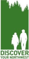 Logo with two people walking.
