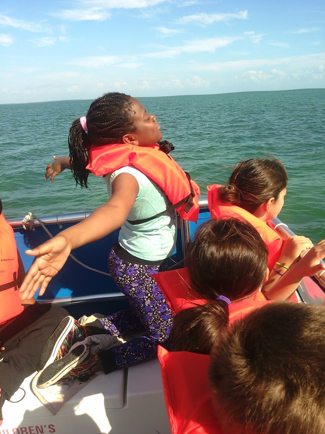 Students on boat tour