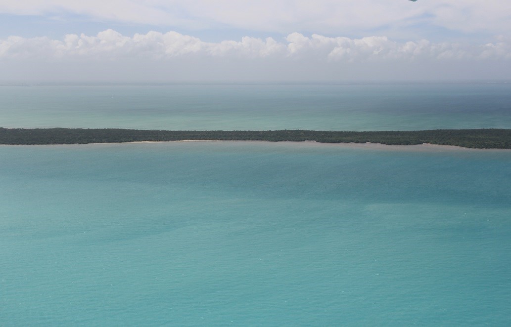 Elliott Key aerial view from ocean