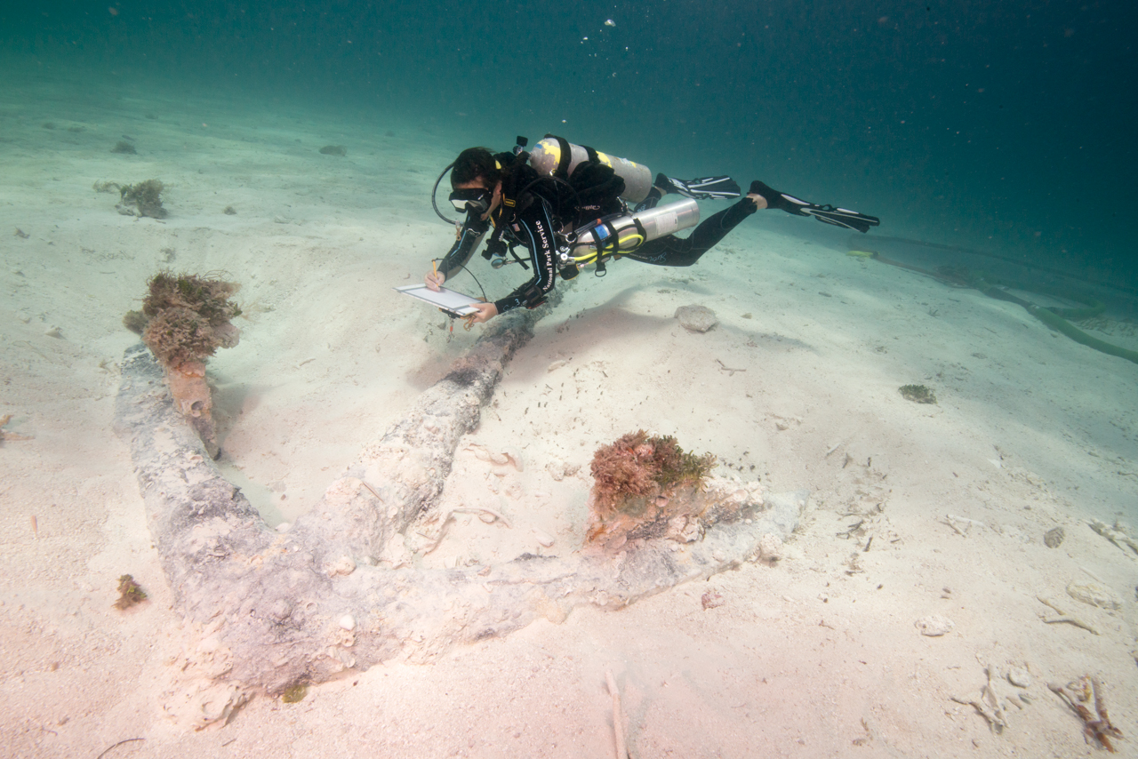 Joshua Marano, a registered professional archaeologist, at Biscayne National Park