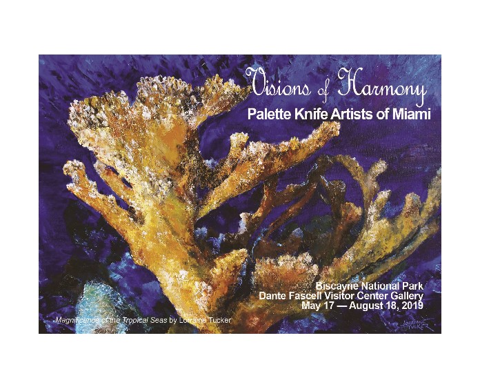 Small Postcard Visions of Harmony a painting of coral under the sea