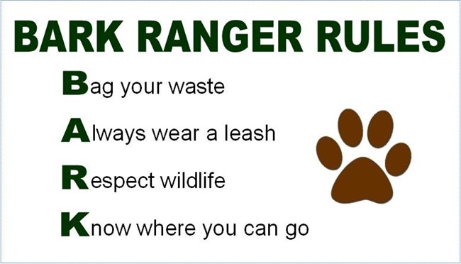 BARK Ranger graphic criteria with pawprint