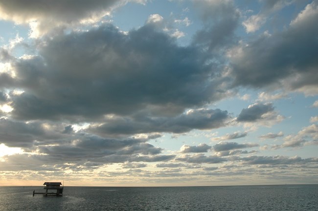 Stiltsville in morning light Stiltsville in morning light