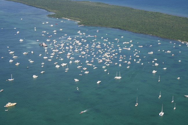 Columbus day weekend aerial view