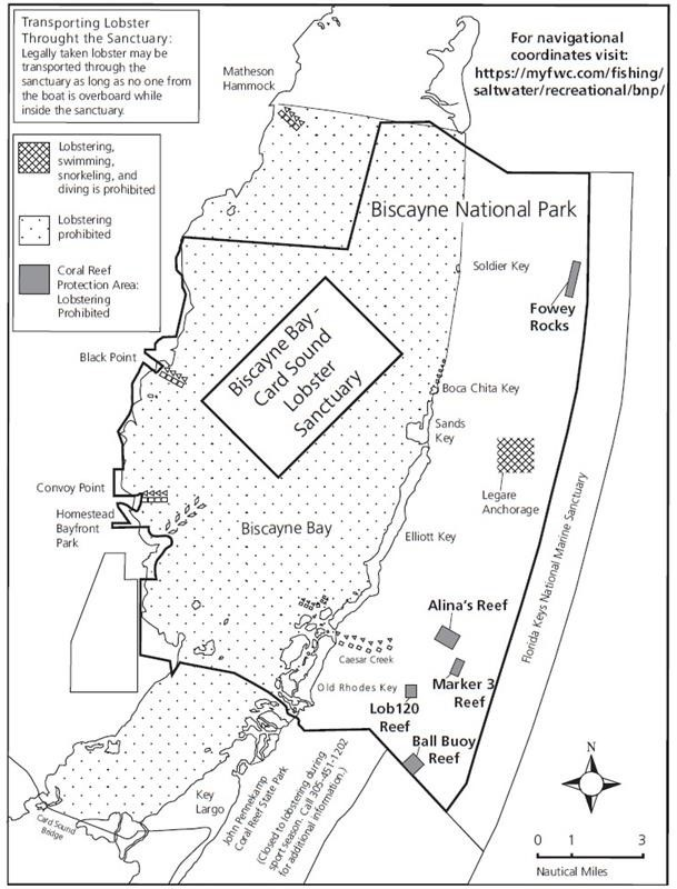 Biscayne Bay/Card Sound Lobster Sanctuary A map of the Biscayne Bay/Card Sound Lobster Sanctuary