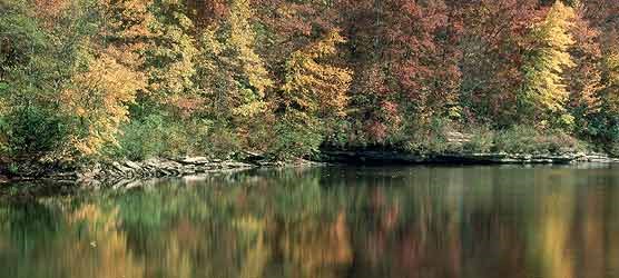 Fall colors reflect on thr Big South Fork River Fall colors reflect on thr Big South Fork River