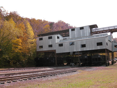 Blue Heron Coal Tipple with fall trees