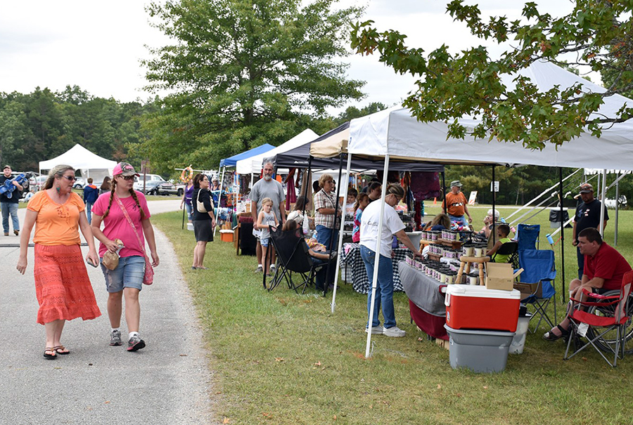 Vendors on location during a special event