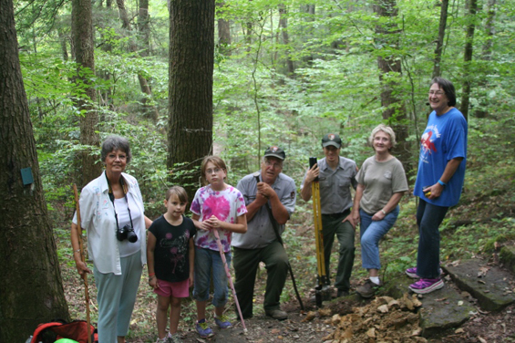 group of volunteers standing together