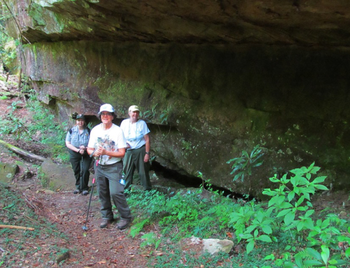 Meeting of Waters trail overhang