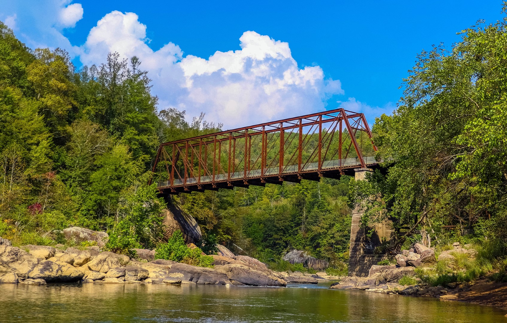 O&W Bridge and blue sky