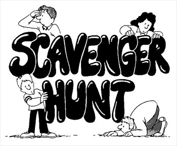 adult scavenger hunt clipart