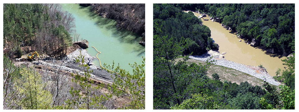 Before and after remediation Before and after remediation