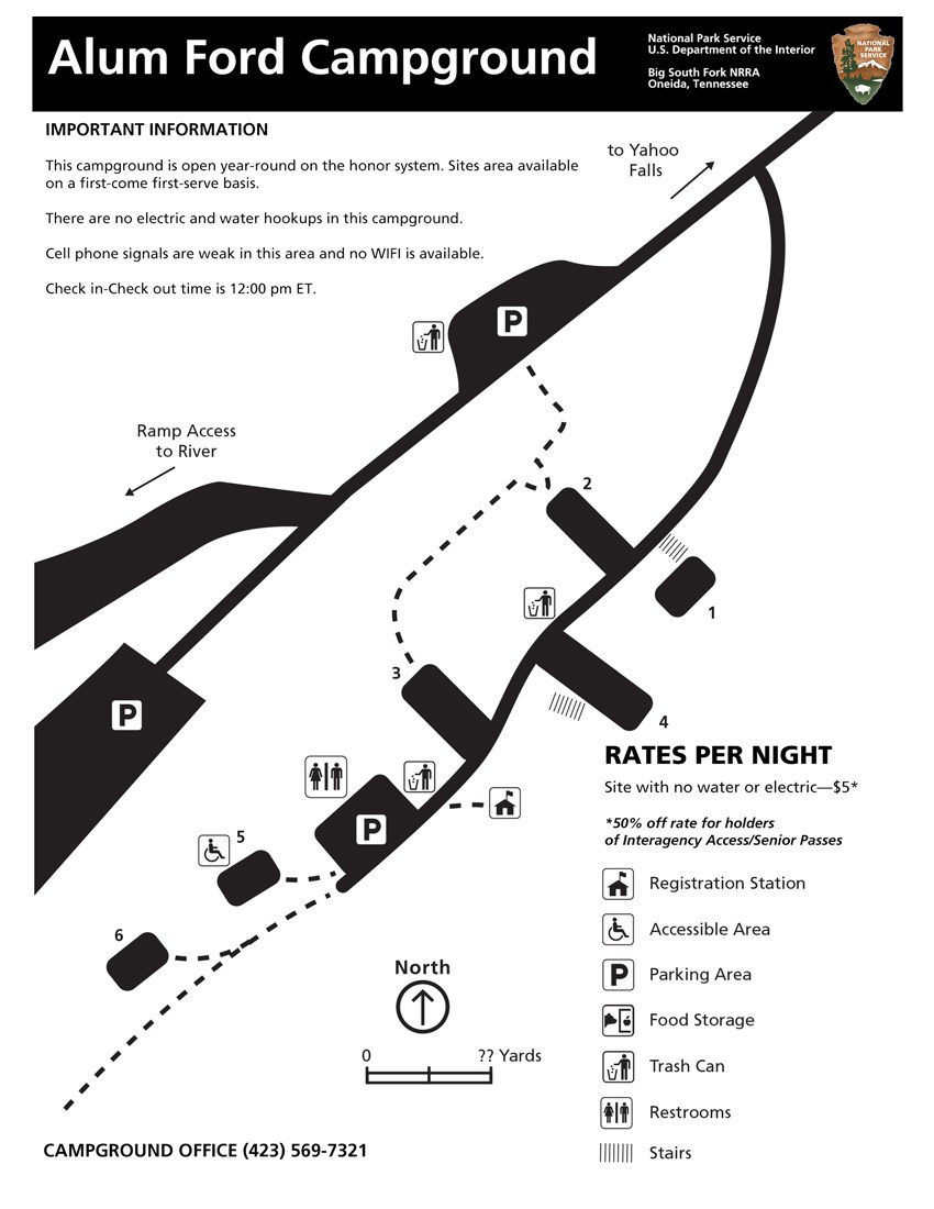 Alum Ford Campground layout 2023
