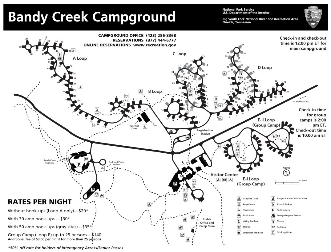 Bandy Creek Campground Map