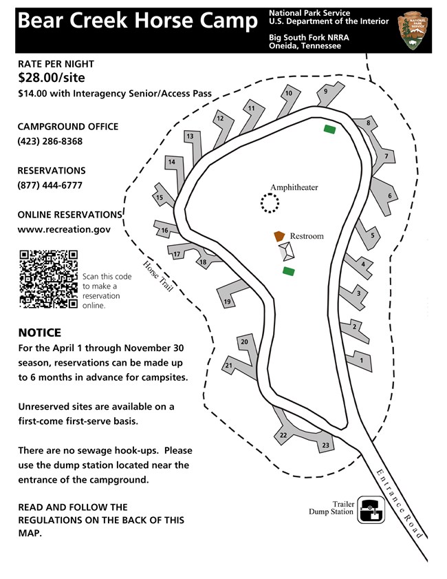 Bear Creek Horse Camp Big South Fork National River & Recreation Area