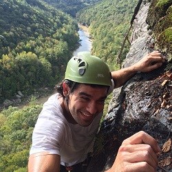 climber enjoying a climb