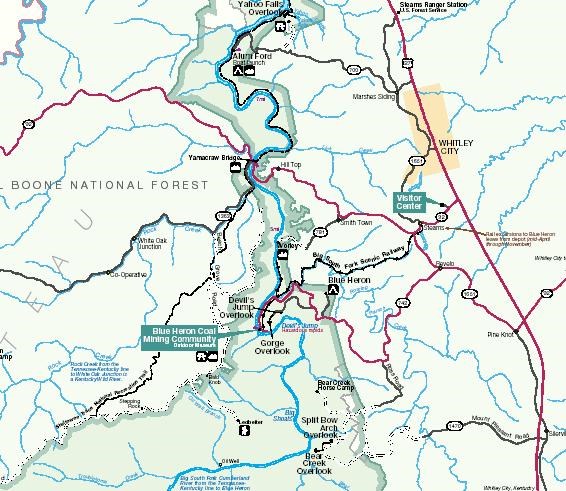 Big South Fork Map Kentucky Trails - Big South Fork National River & Recreation Area (U.s.  National Park Service)
