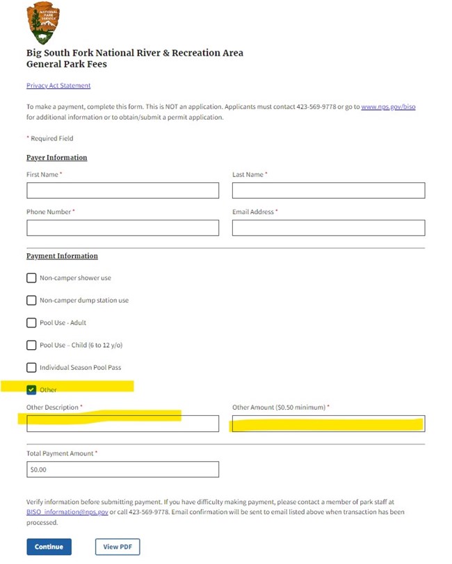 form with options highlighted for OTHER