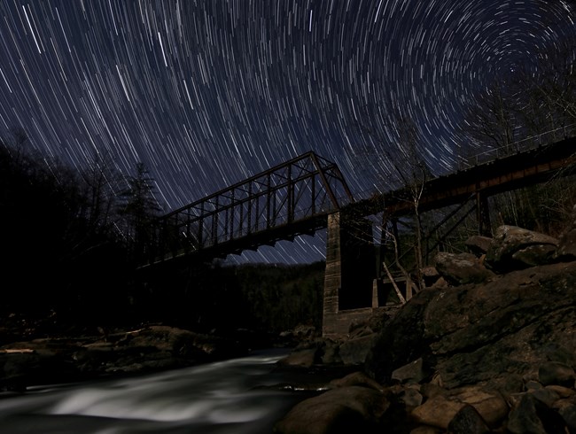 Starry skies over O & W Bridge