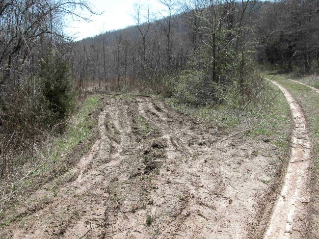 Off-road tracks Unsightly off-road vehicle tracks