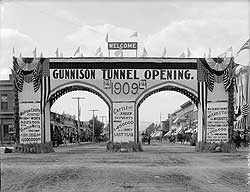 Memorial arches in downtown Montrose.