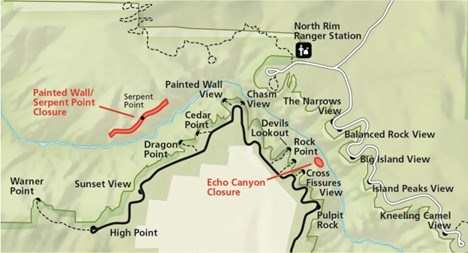 Map showing seasonal park closure areas to protect sensitive wildlife.