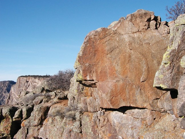 Orange and brown rock formation