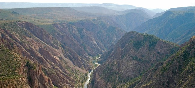 An aerial view of Black Canyon of the Gunnison