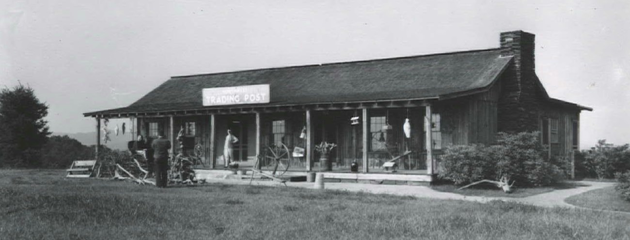 Building with visitors on the porch